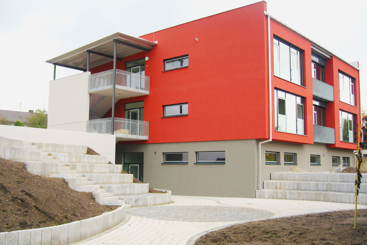 Rote Fassade